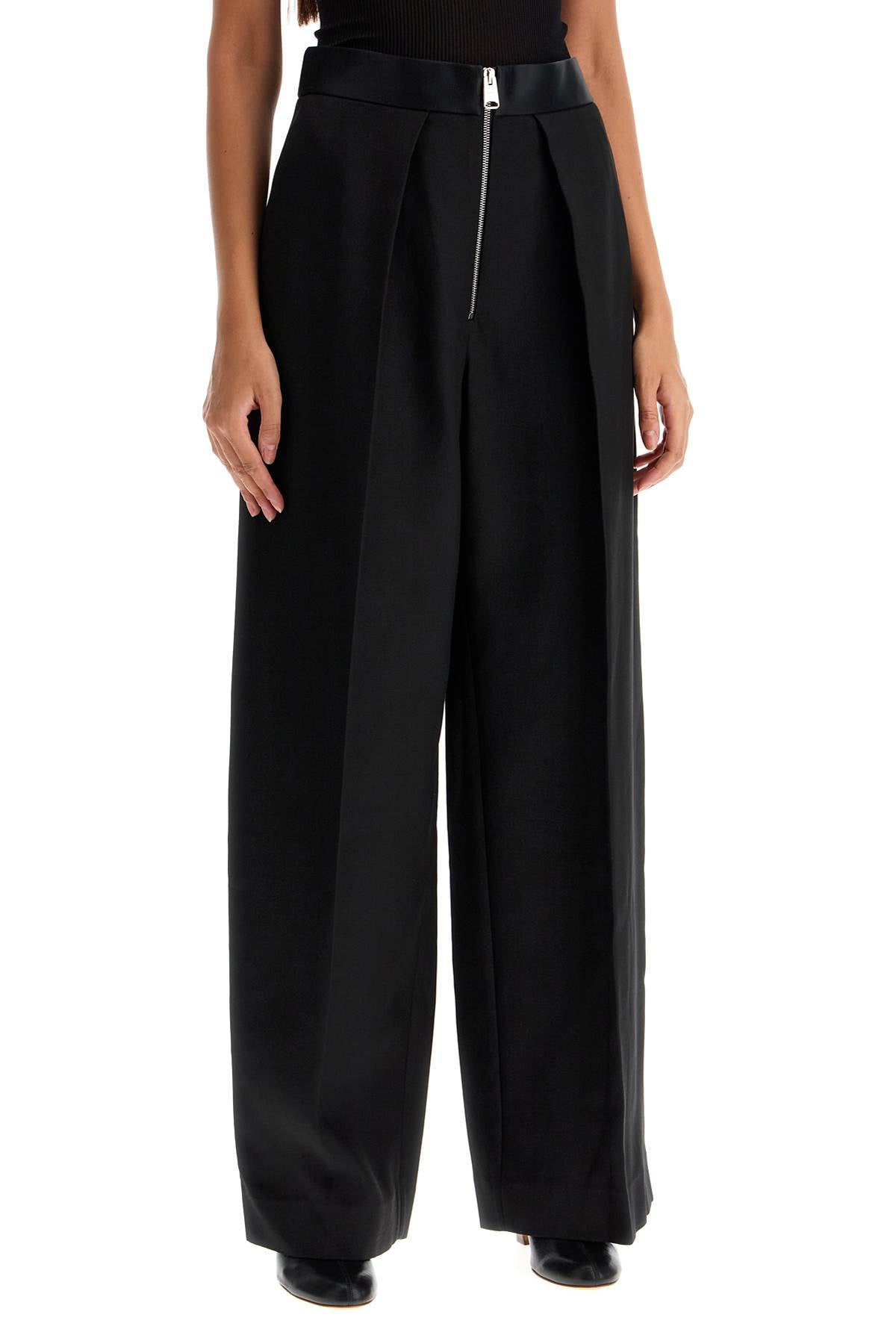 Marine Pleated Pants With  - Black