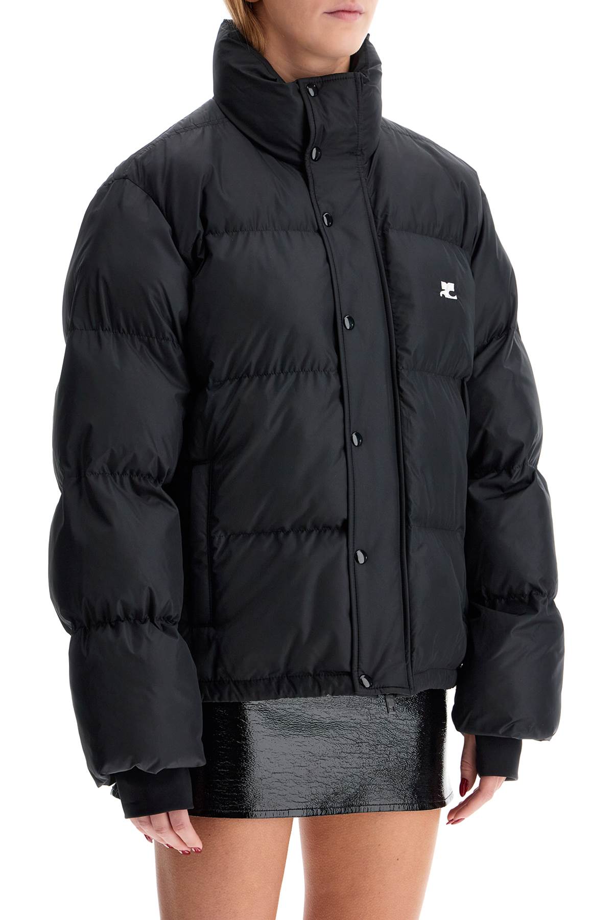 Padded Technical Canvas Jacket  - Black