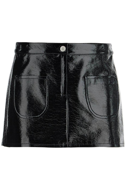 Mini Skirt With Pockets  - Black