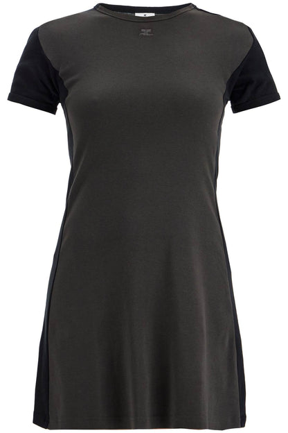 Mini Contrast Frame Dress  - Black