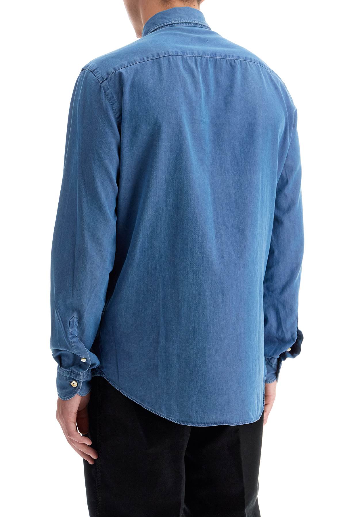 Denim Effect Shirt  - Blue