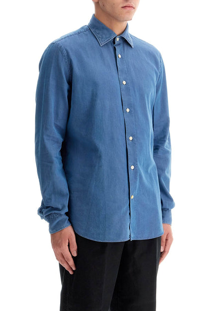 Denim Effect Shirt  - Blue