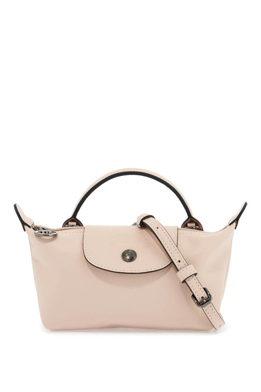 Beige Calfskin Le Pliage Xtra Pouch With Adjustable Shoulder Strap  - Beige