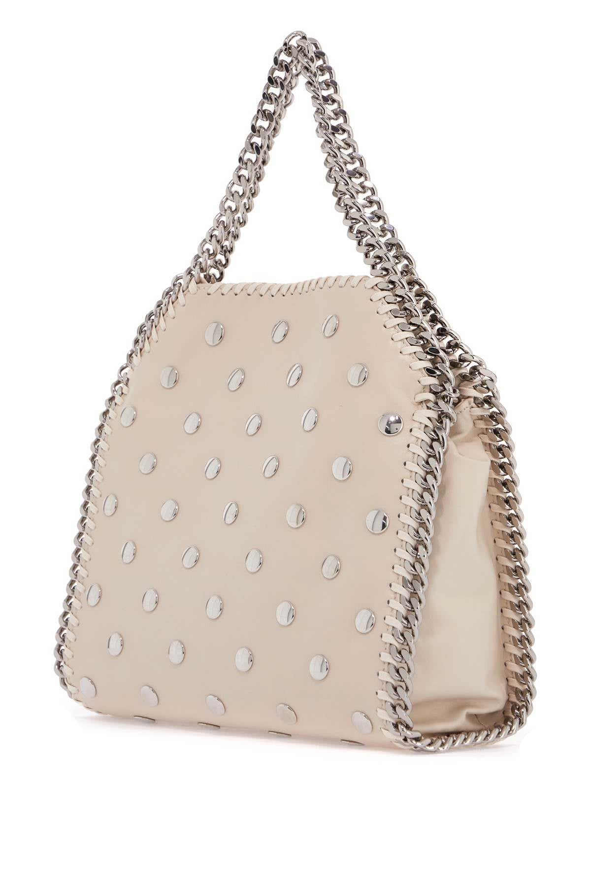 Mini Falabella Tote Bag With Studs  - White