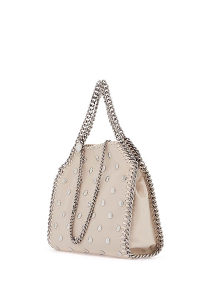 Mini Falabella Tote Bag With Studs  - White