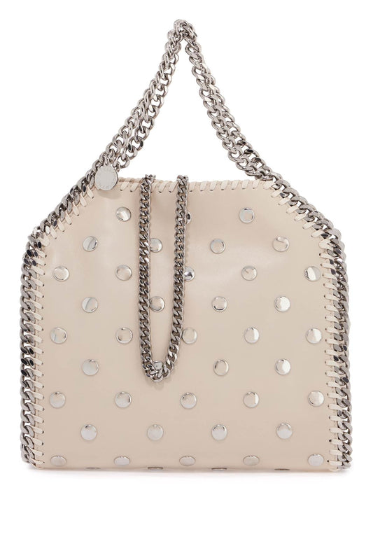 Mini Falabella Tote Bag With Studs  - White