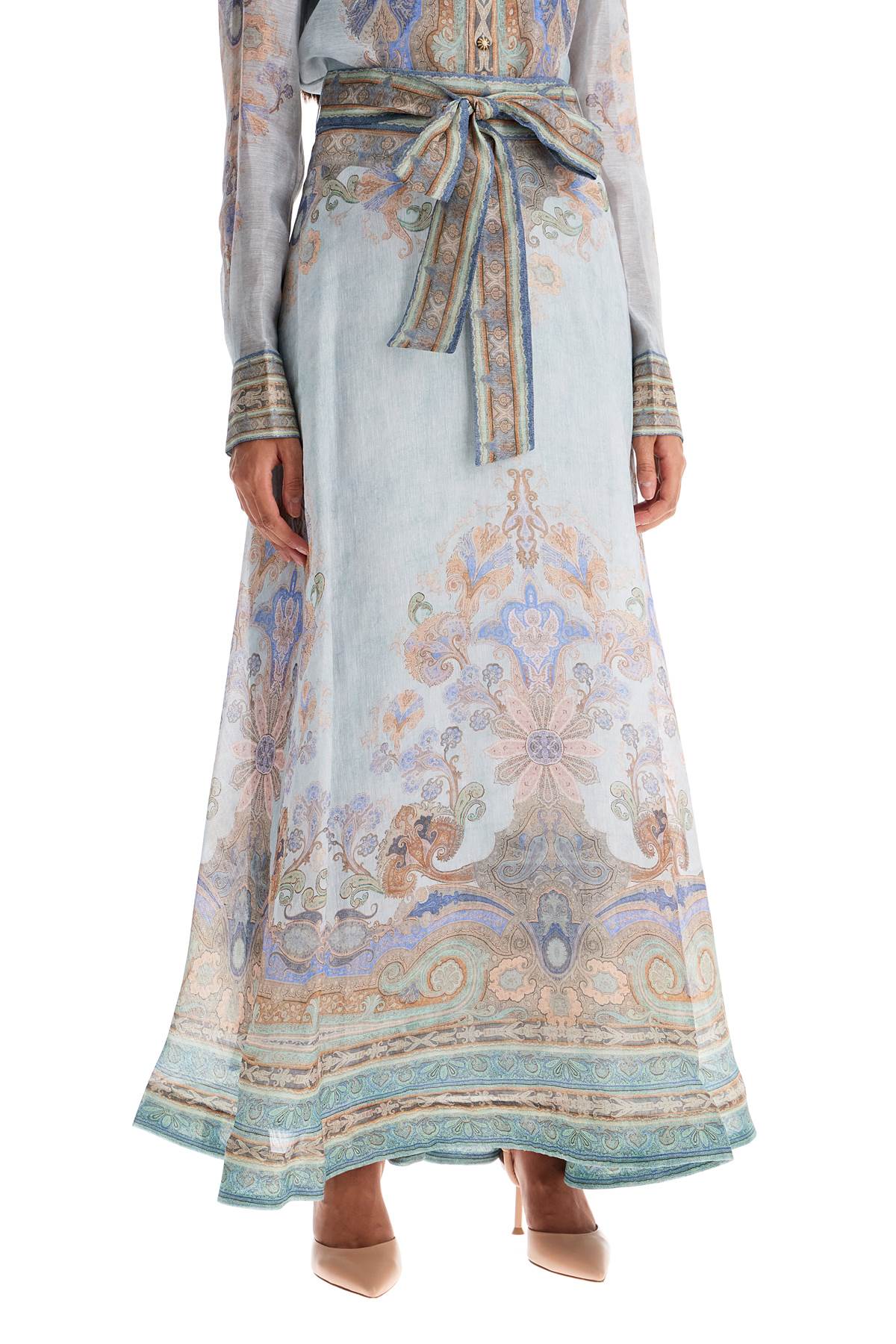 Long Eden Maxi Sk  - Light Blue