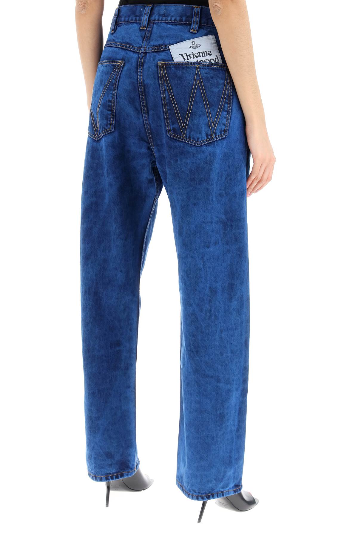 Straight Cut Ranch Jeans  - Blue