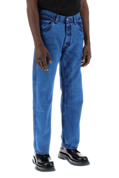 Straight Cut Ranch Jeans  - Blue