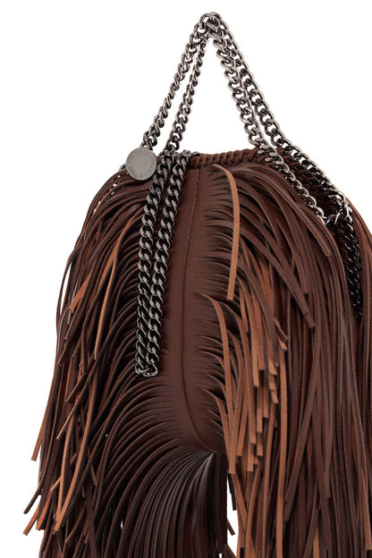 Mini Falabella Tote Bag With Fringes  - Marrone