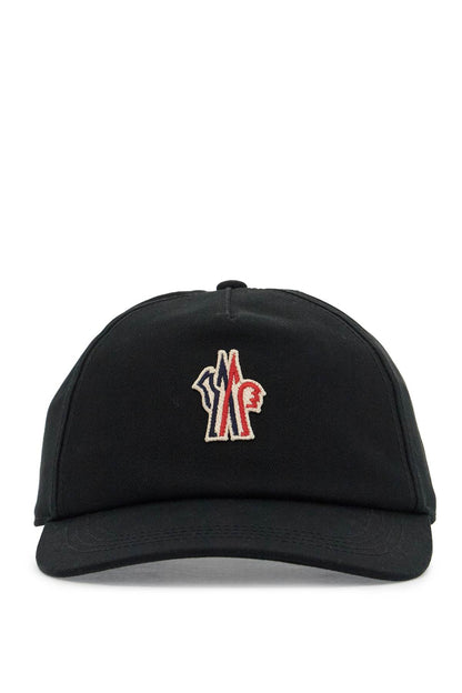 Baseball Cap With Logo Patch  - Black