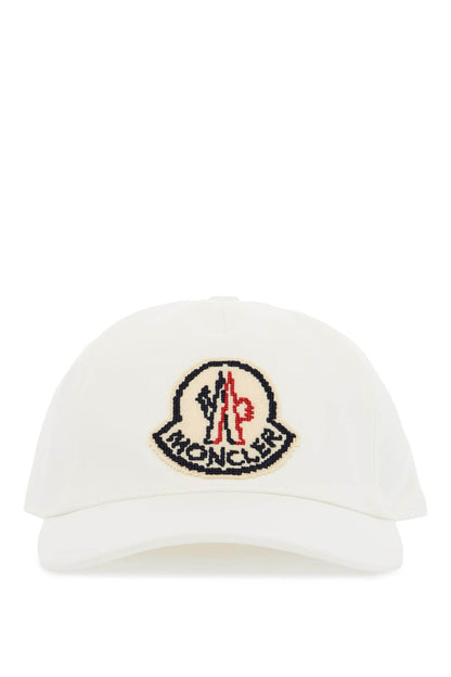 Baseball Cap With Felt Logo Embroidered On  - White