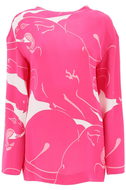 Cady Panther Blouse  - Fuxia