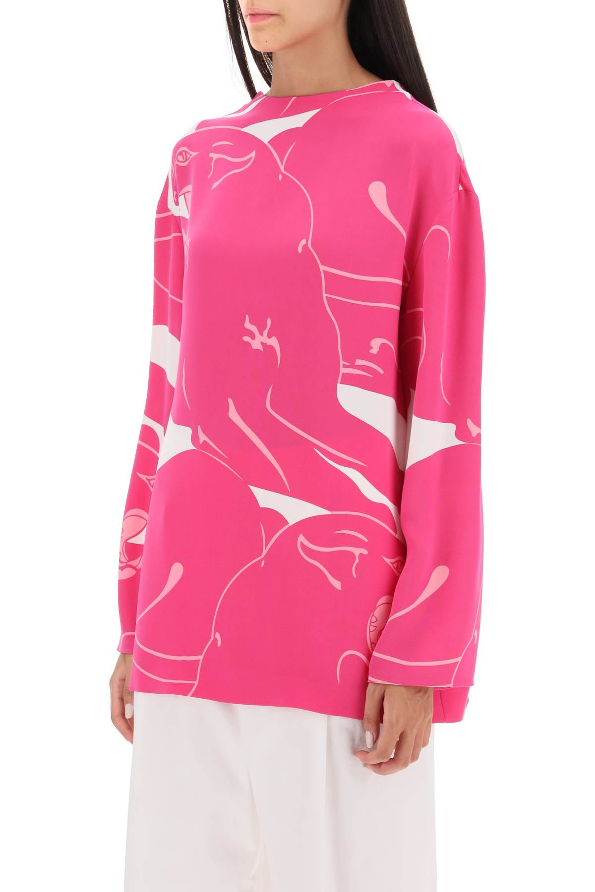 Cady Panther Blouse  - Fuxia