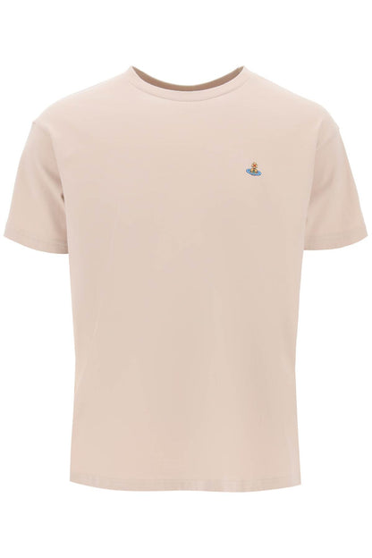 Classic T-shirt With Orb Logo  - Beige