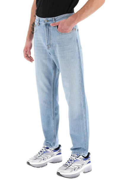 Tapered Jeans With Medium Wash  - Light Blue