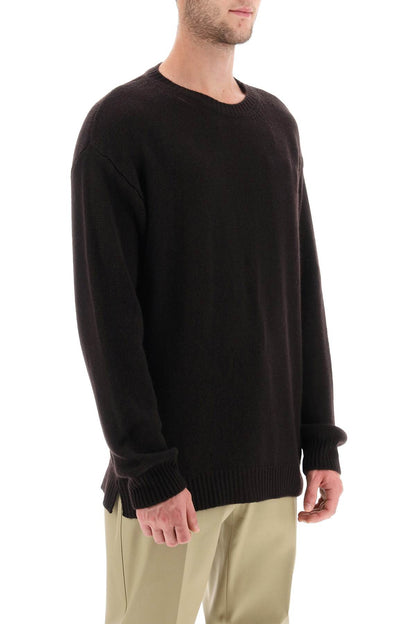 Cashmere Sweater With Stud  - Brown