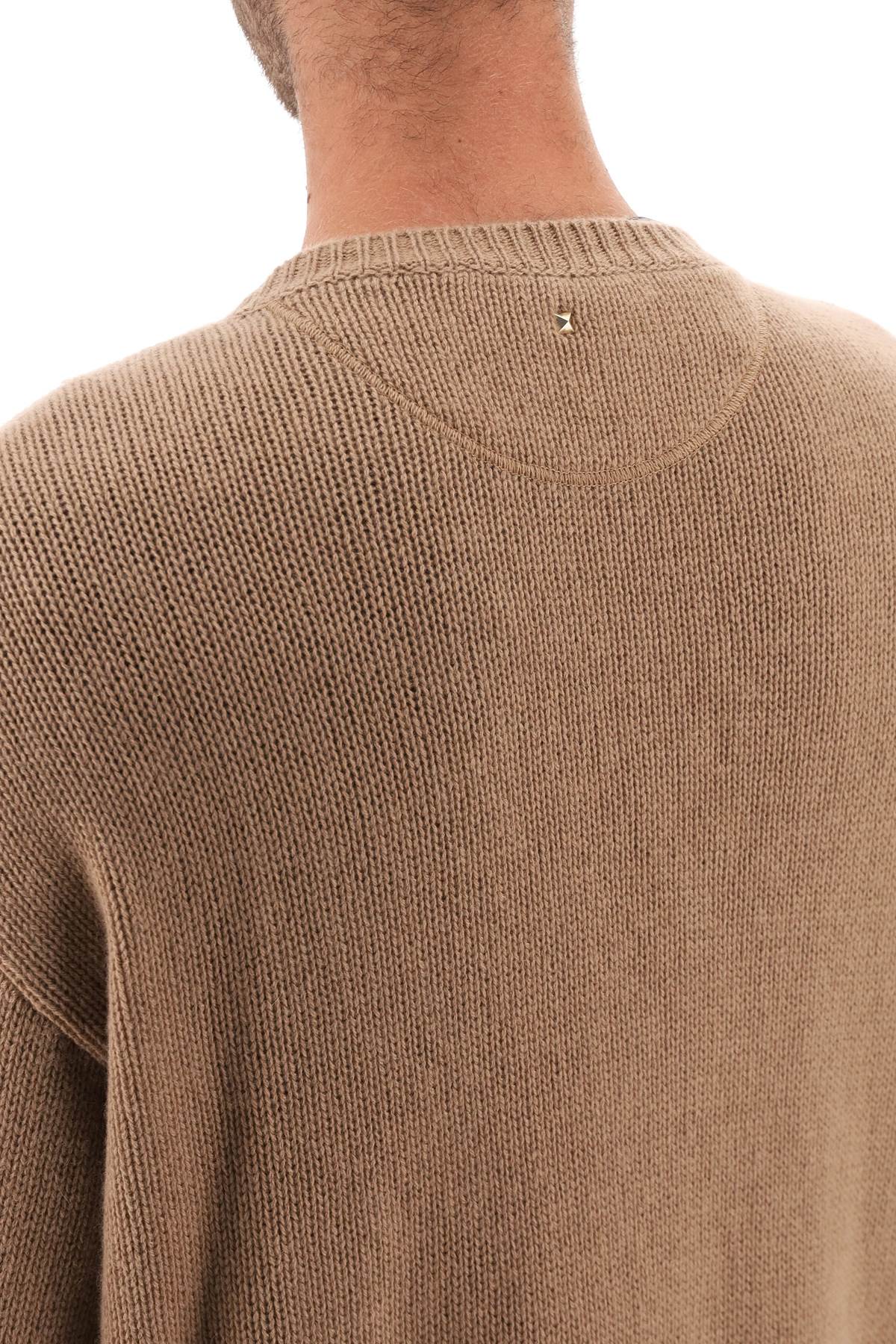 Cashmere Sweater With Stud  - Beige