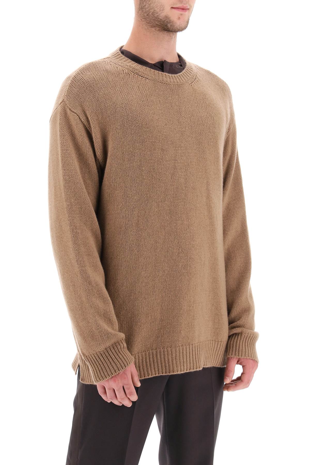 Cashmere Sweater With Stud  - Beige