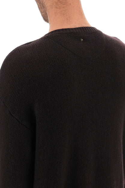 Cashmere Sweater With Stud  - Brown