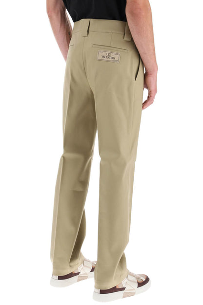 Cotton Chino Pants  - Brown