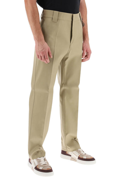 Cotton Chino Pants  - Brown