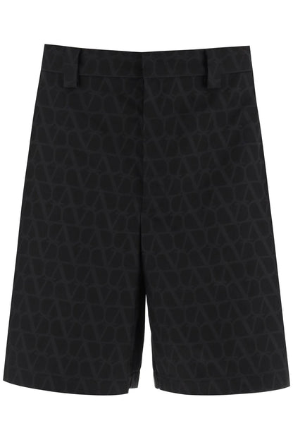 Shorts With Toile Iconographe Motif  - Black