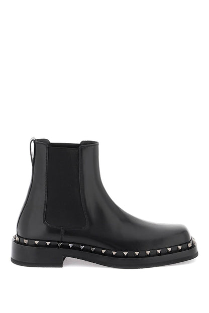 Rockstud M-way Ankle Boots  - Black