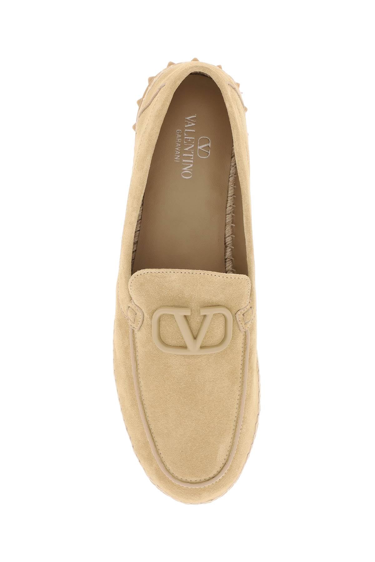 Suede Espadrilles  - Beige