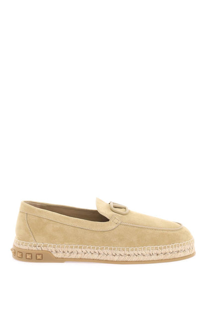 Suede Espadrilles  - Beige