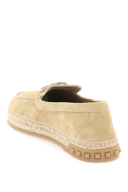 Suede Espadrilles  - Beige