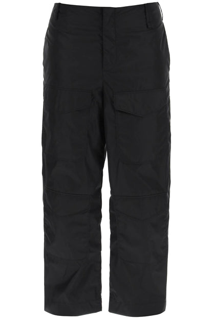 Nylon Cargo Pants For Men  - Black