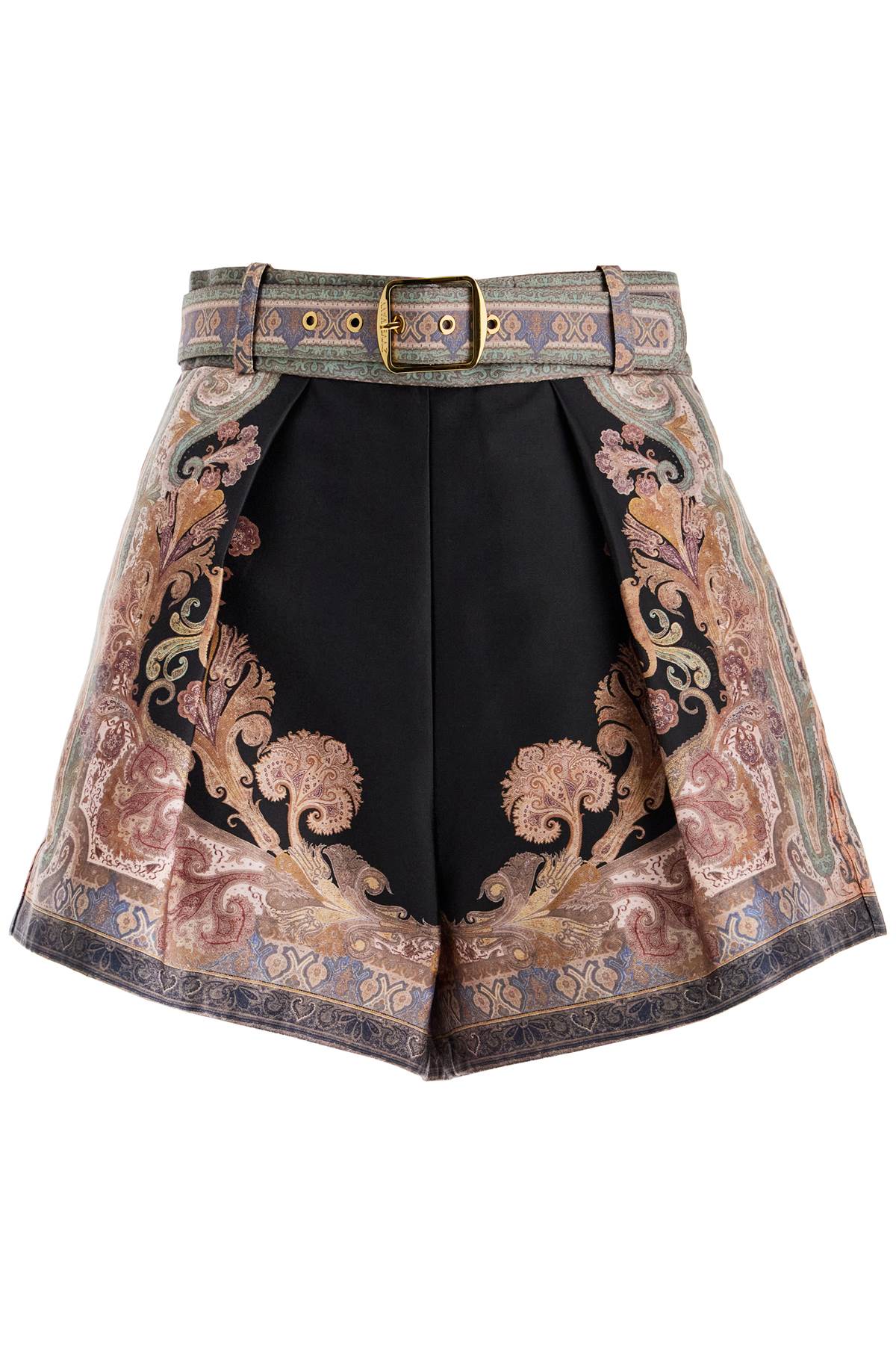 Silk And Cotton Set Of Shorts With  - Black