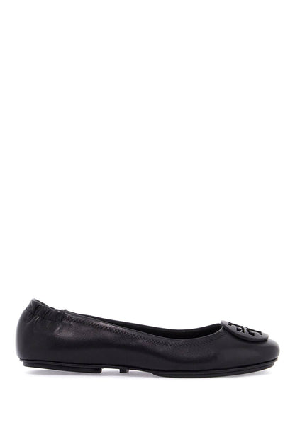 Suede Minnie Travel Ballet Flats  - Black