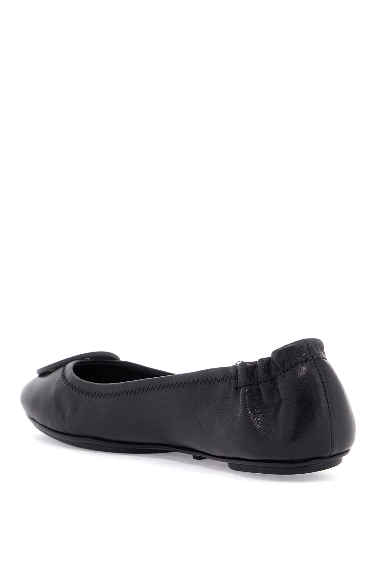 Suede Minnie Travel Ballet Flats  - Black