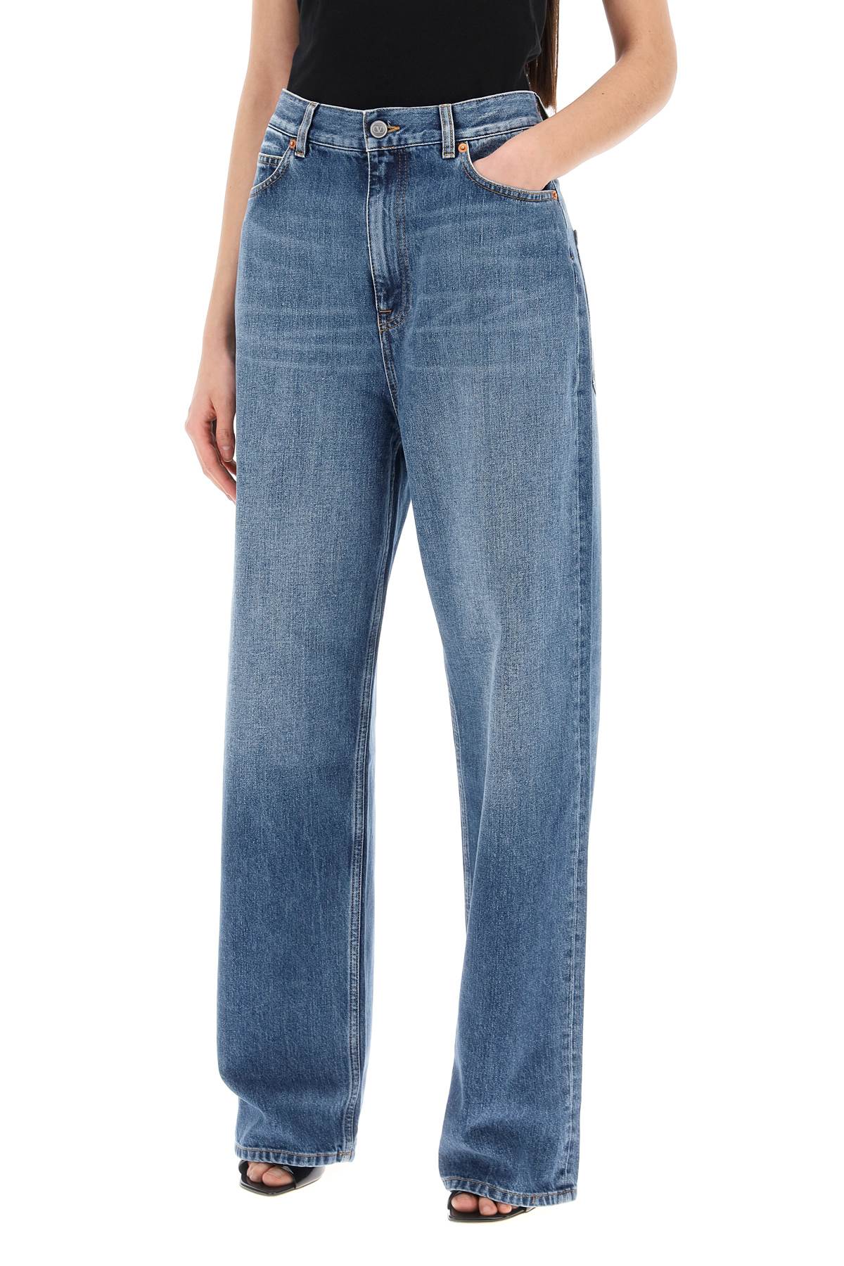 Wide Leg Jeans  - Blue