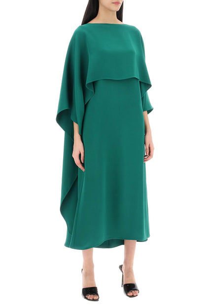 Cady Couture Cape Dress In  - Green