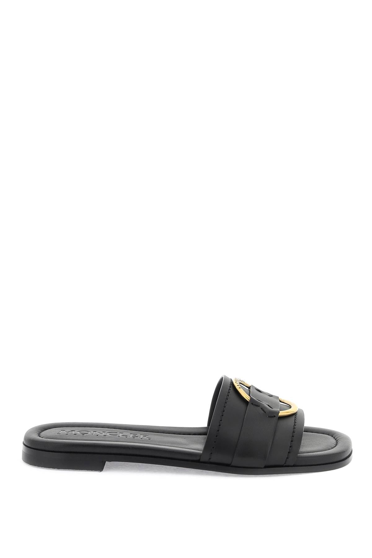 Leather Bell Slides For  - Black