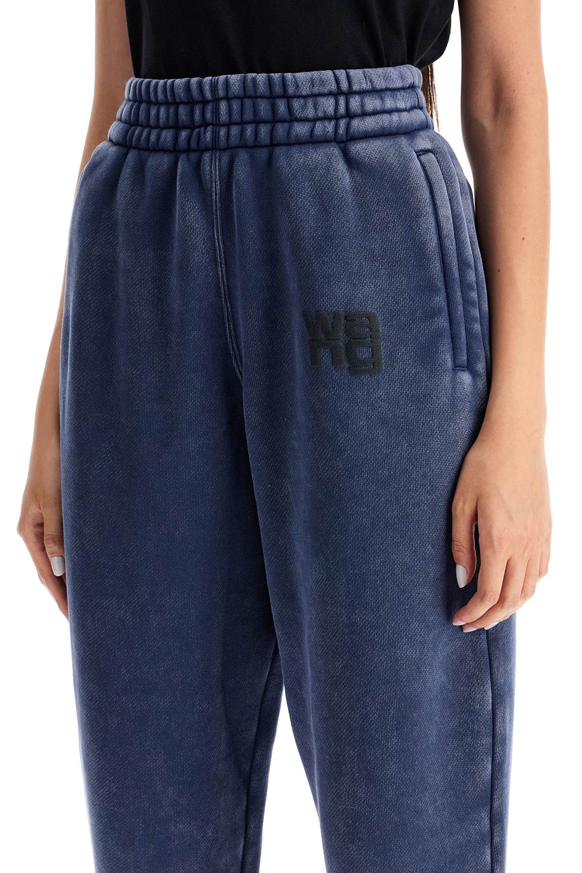 Faded Effect Sweatpants With Jogger  - Blue