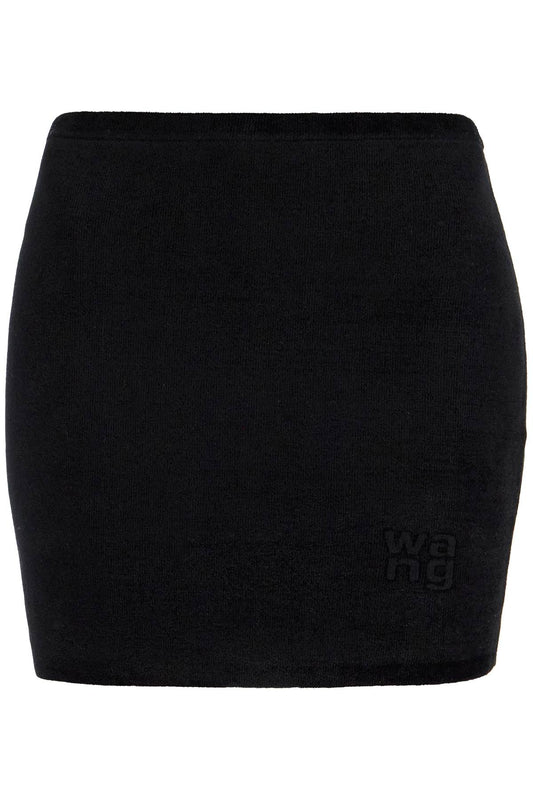 Velvet Mini Skirt  - Black