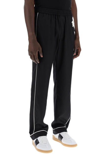 Silk Poplin Trousers In Eight  - Black