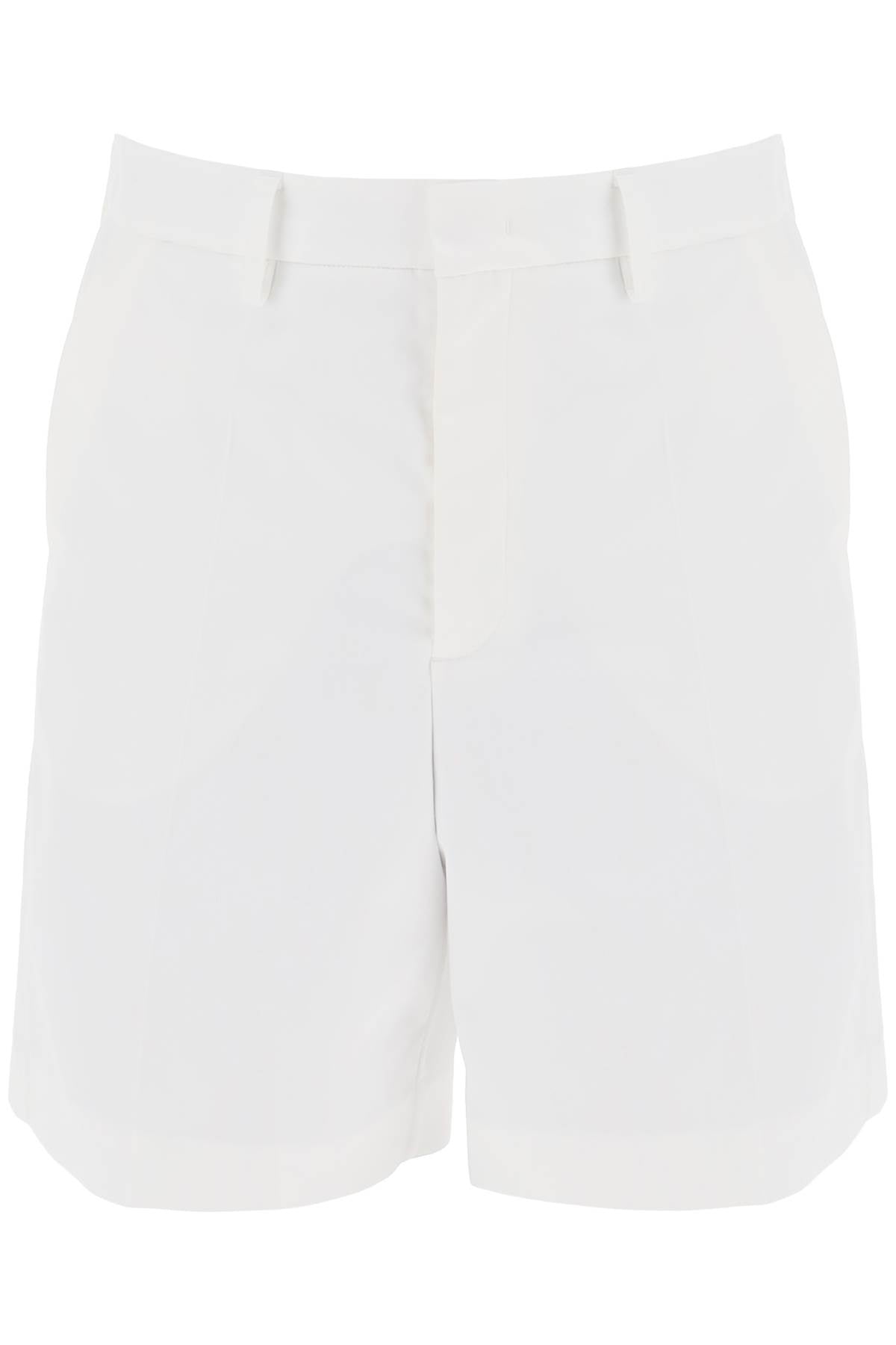 Cotton Poplin Bermuda Shorts For  - White