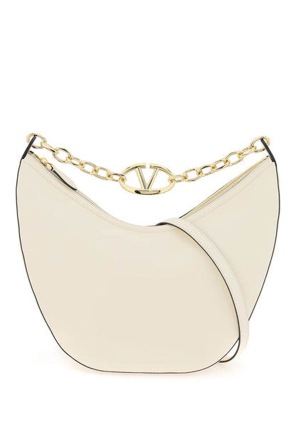 Medium Vlogo Moon Hobo Bag  - White