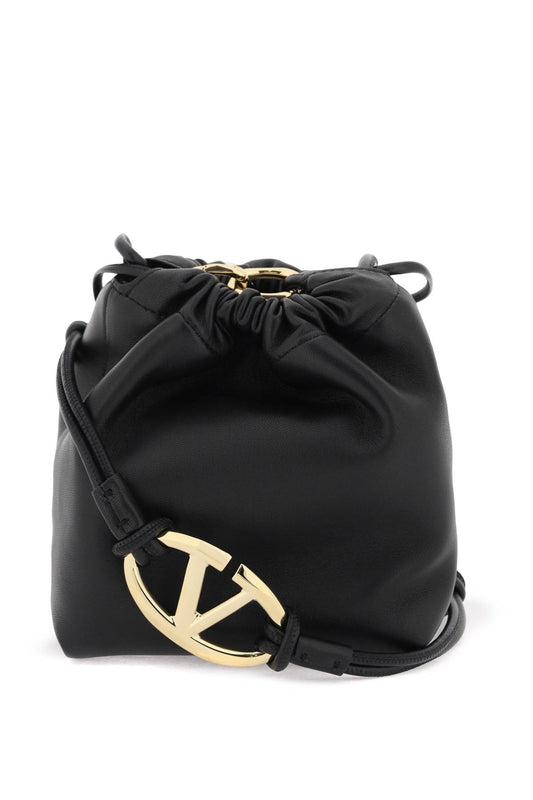 Mini Vlogo Bucket Bag With Pouf  - Black