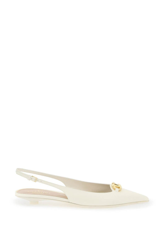 Slingback Vlogo Ballerina  - White