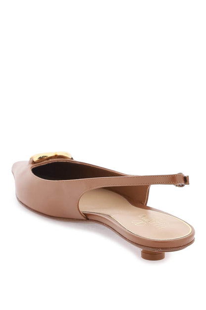 Slingback Vlogo Ballerina  - Brown