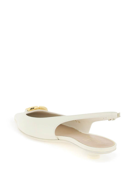 Slingback Vlogo Ballerina  - White