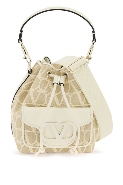 Locò Iconographer Toile Bucket Bag  - White