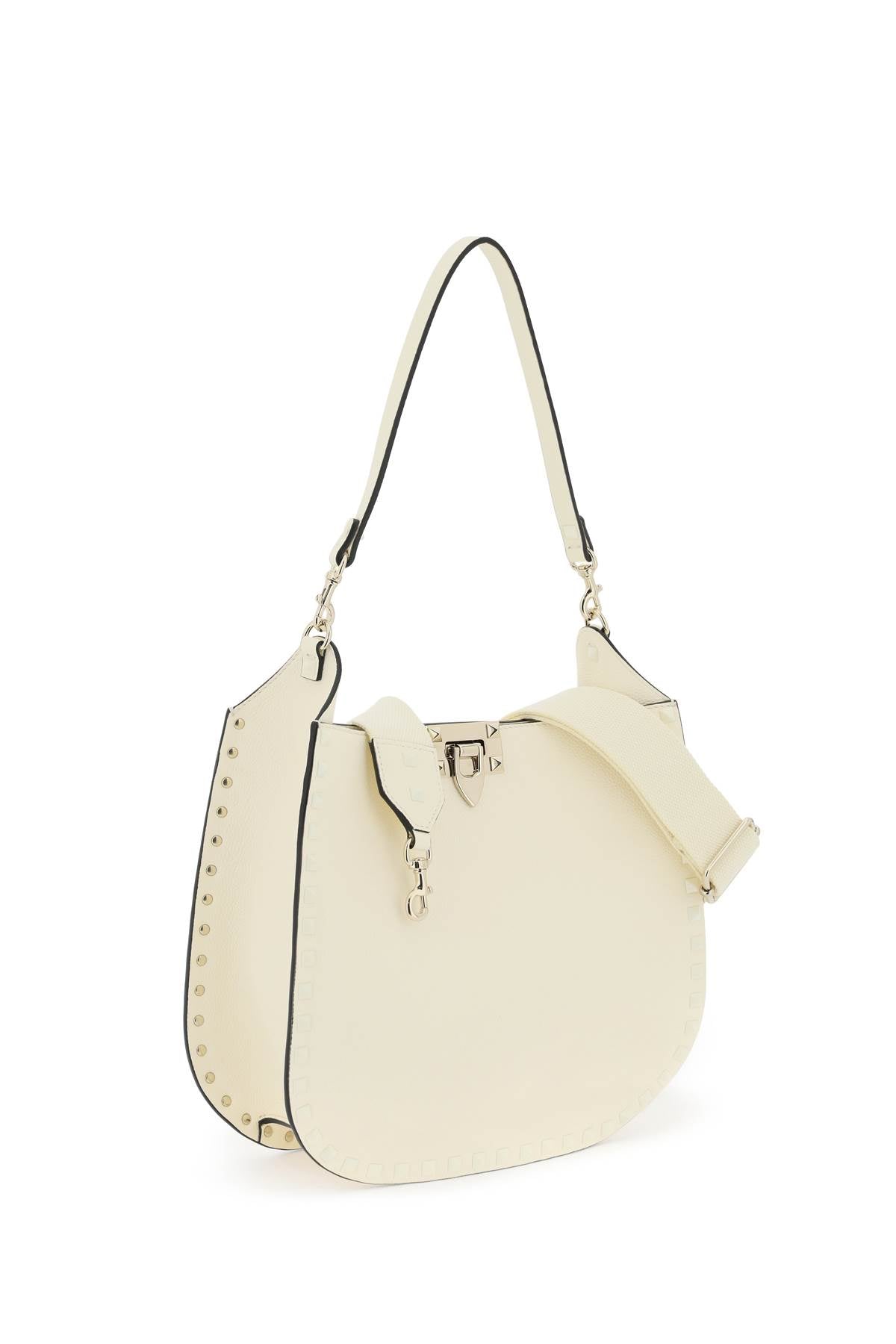 Rockstud Hobo Bag  - White