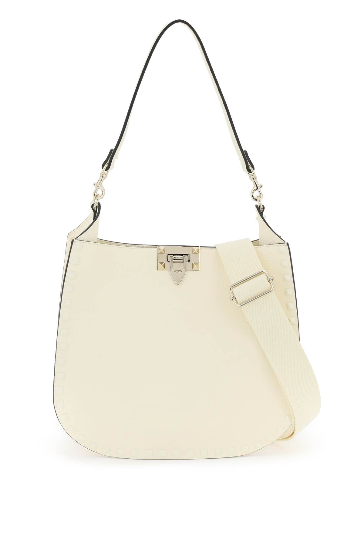 Rockstud Hobo Bag  - White